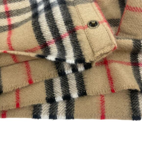 Burberry House Check Cashmere Neck Warmer Loop Scarf Tan Brown 26"x 9.5" - Picture 9 of 10
